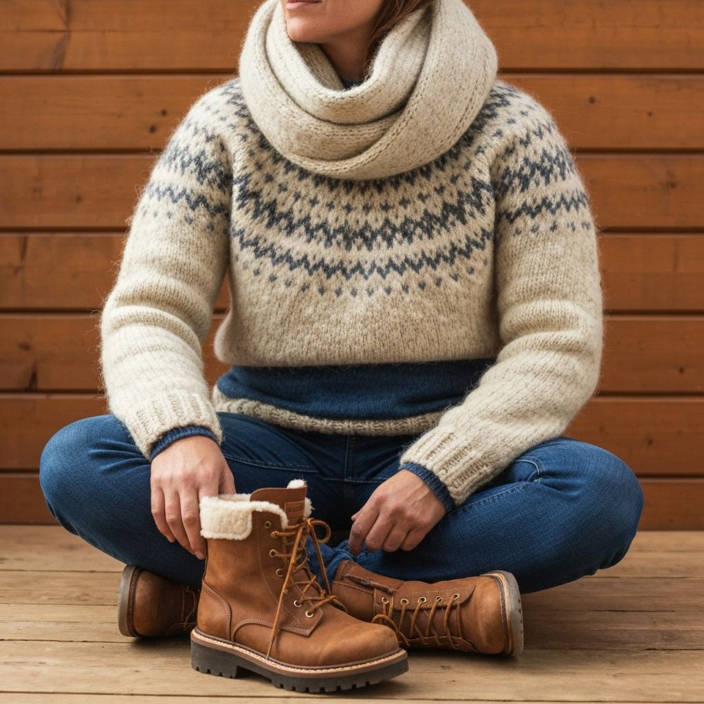 Norwegian layering with wool sweaters