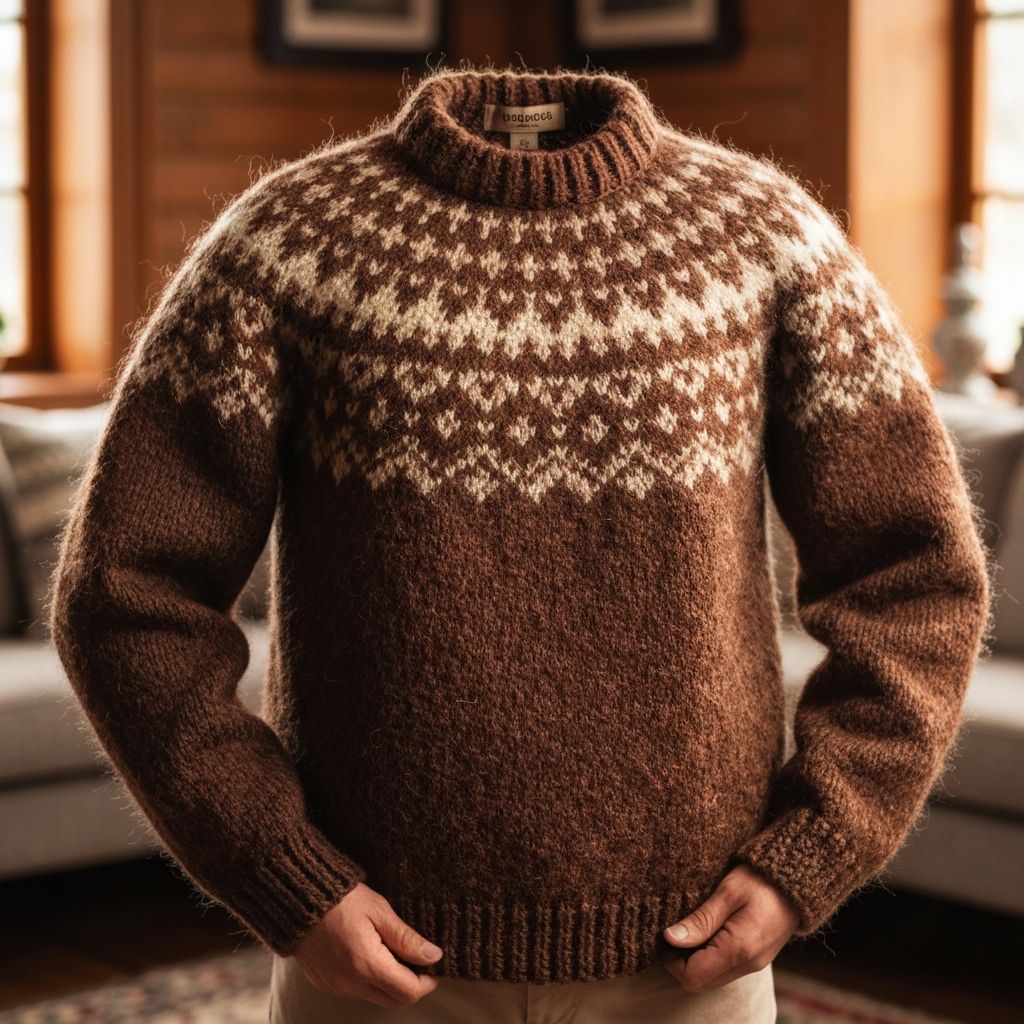 Traditional Norwegian Marius pattern sweater